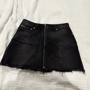 FREE PEOPLE- Black denim skirt